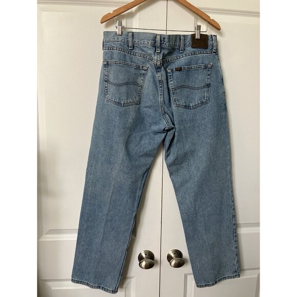 Vintage Lee Jeans Mens 36x29 Blue Denim Straight Leg Western Regular Fit - Picture 2 of 11